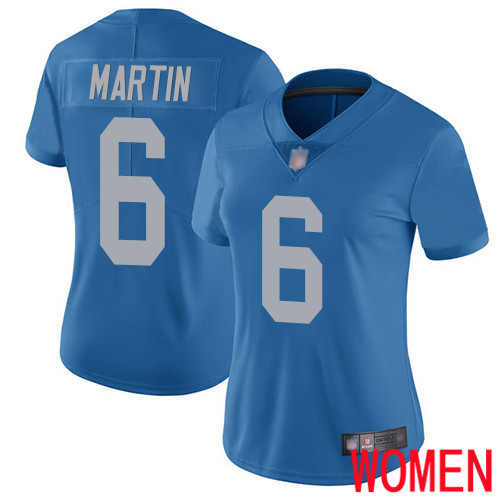 Detroit Lions Limited Blue Women Sam Martin Alternate Jersey NFL Football 6 Vapor Untouchable